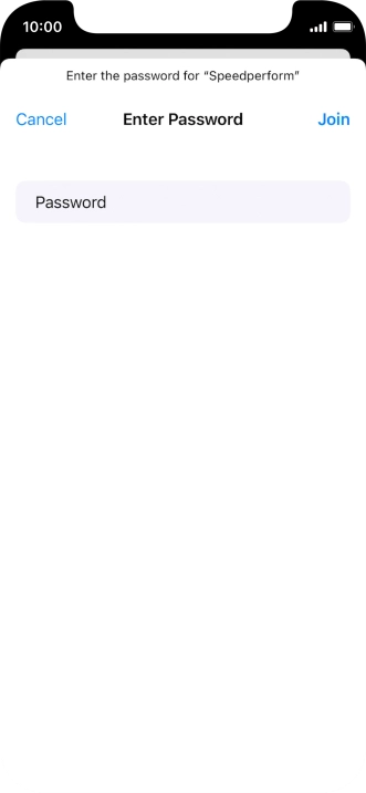Key in the password for the Wi-Fi network and press Join. Key in the password for the Wi-Fi network and press Join.