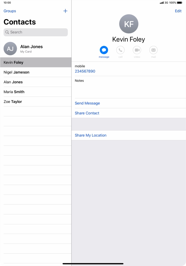 Press the new contact icon. Press the new contact icon.