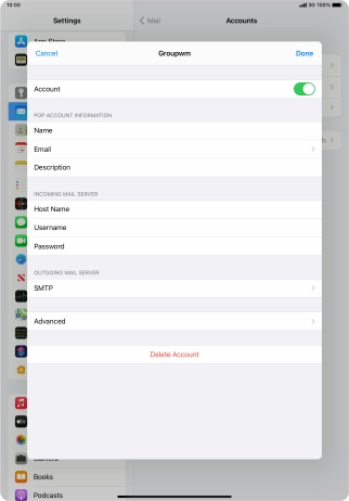 Press SMTP.