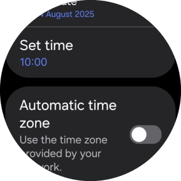 Press Set time. Press Set time.
