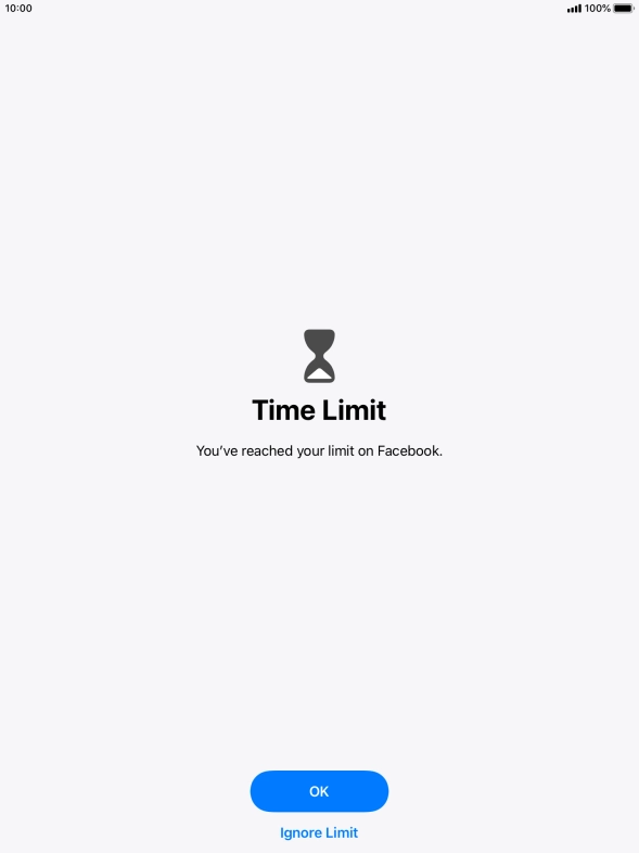 Press Ignore Limit.
