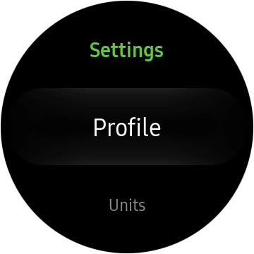 Press Profile and follow the instructions on the screen to create a profile.
