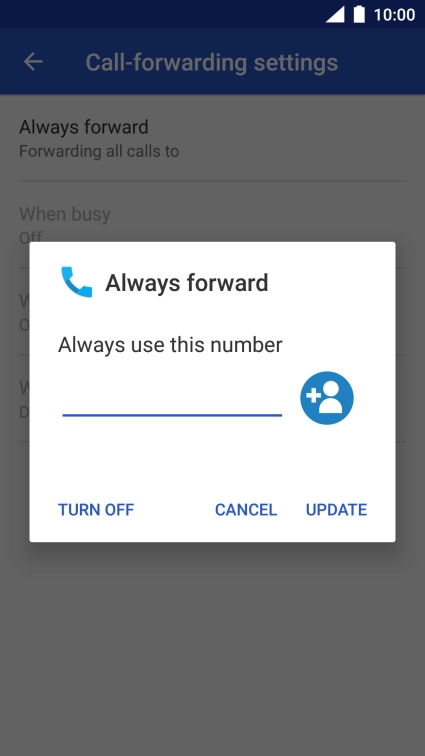 Press TURN OFF.