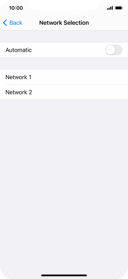 If you turn off the function, press the required network.