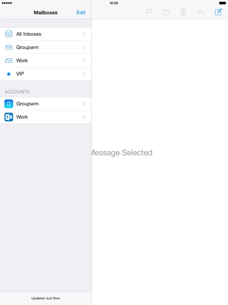 Press the required email account.