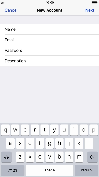 Press Description and key in the required name.