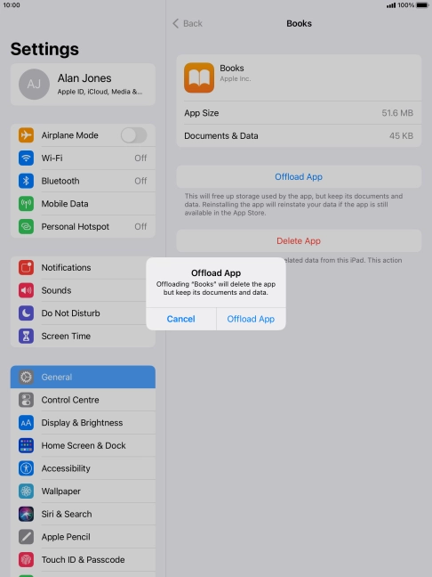 Press Offload App.