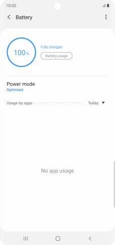 Press Power mode. Press Power mode.