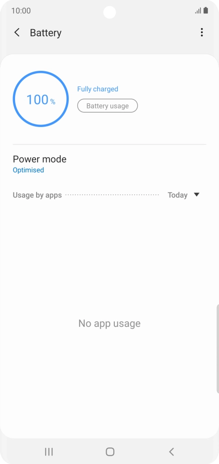 Press Power mode. Press Power mode.