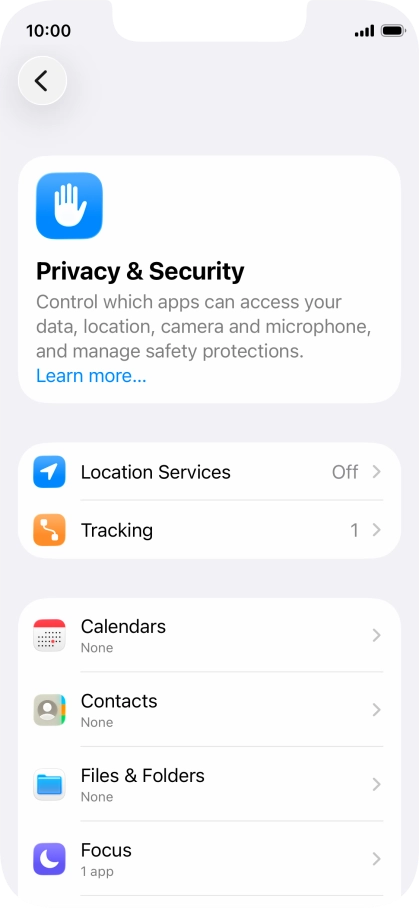 Press Location Services. Press Location Services.
