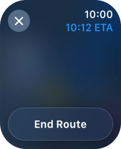 Press End Route.
