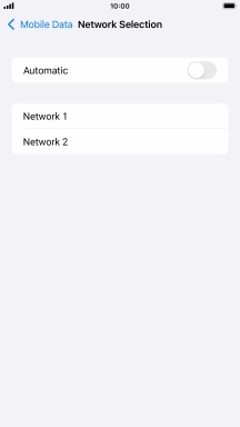 If you turn off the function, press the required network.