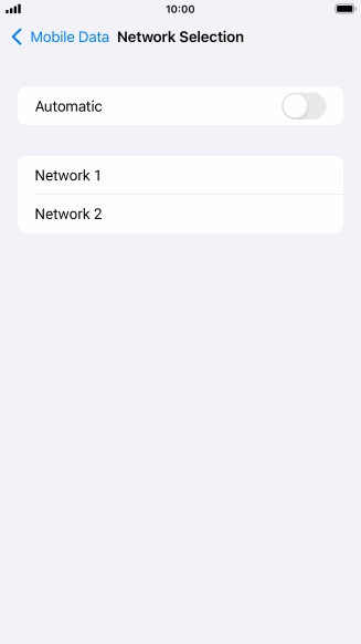 If you turn off the function, press the required network.