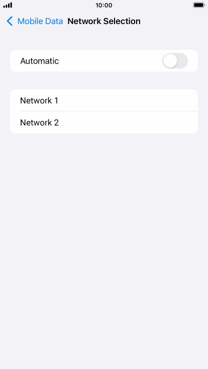 If you turn off the function, press the required network.