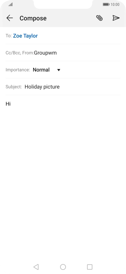 Press the attachment icon.
