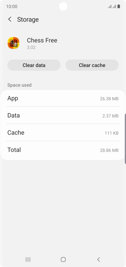 Press Clear cache.