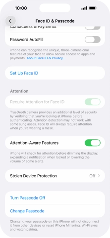 Press Turn Passcode Off and key in the phone lock code. Press Turn Passcode Off and key in the phone lock code.