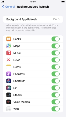 Press Background App Refresh.