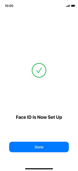 Press Done. If you haven't previously selected a phone lock code, key in a code of your own choice twice.