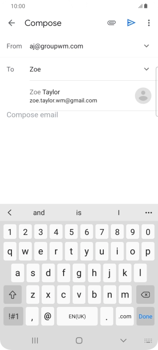 Press the required contact. Press the required contact.