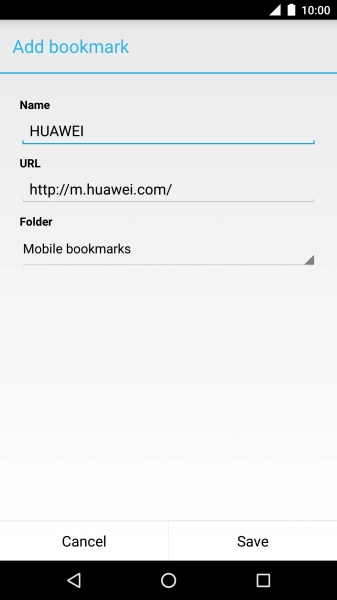 Key in the required name of the bookmark and press Save. Key in the required name of the bookmark and press Save.