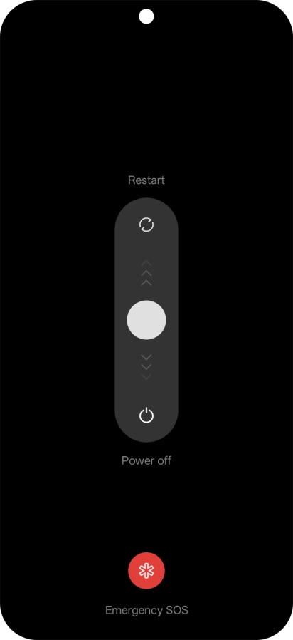 Press and drag the circle downwards. Press and drag the circle downwards.