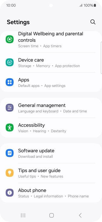 Press Software update.