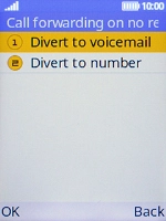 Select Divert to voicemail. Select Divert to voicemail.