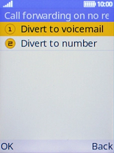 Select Divert to voicemail. Select Divert to voicemail.