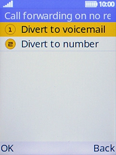 Select Divert to voicemail. Select Divert to voicemail.