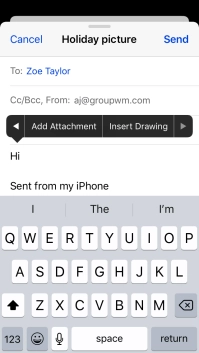 Press Add Attachment and follow the instructions on the screen to attach a document.