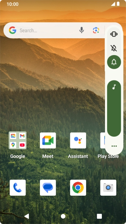 Press the silent mode icon to turn on silent mode. Press the silent mode icon to turn on silent mode.