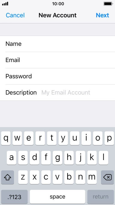 Press Description and key in the required name. Press Description and key in the required name.