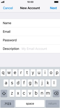 Press Description and key in the required name. Press Description and key in the required name.