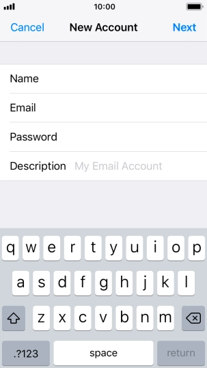 Press Description and key in the required name. Press Description and key in the required name.