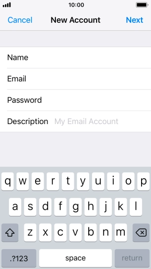 Press Description and key in the required name. Press Description and key in the required name.