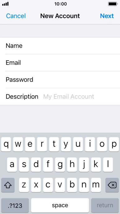 Press Description and key in the required name. Press Description and key in the required name.