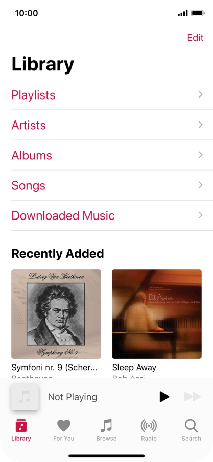 Press Playlists.