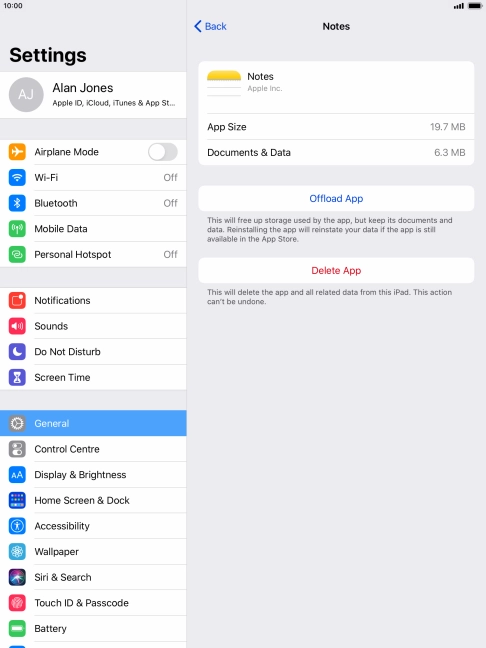 Press Offload App.