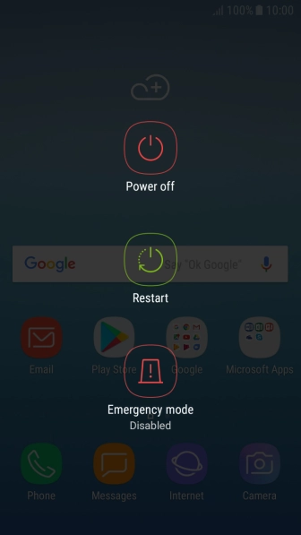 Press Power off.