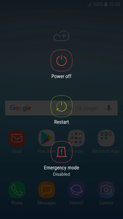 Press Power off.