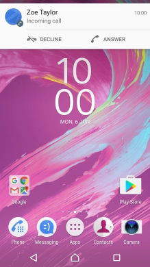 If the screen lock is turned off, press ANSWER.