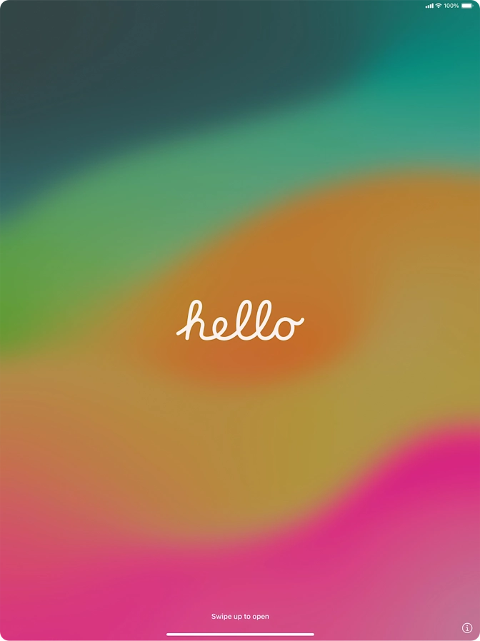 Slide your finger upwards starting from the bottom of the screen.