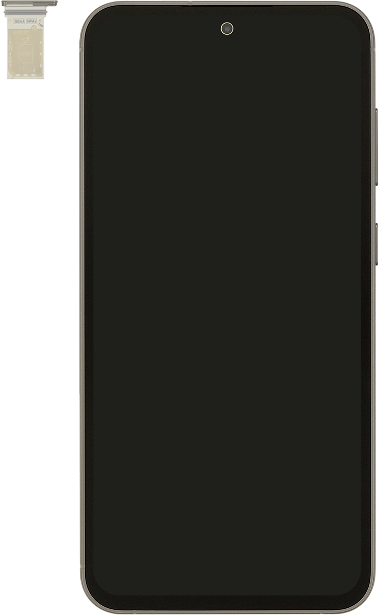 Turn your SIM so the angled corner of the SIM matches the angled corner of the SIM holder and place your SIM in the SIM holder.