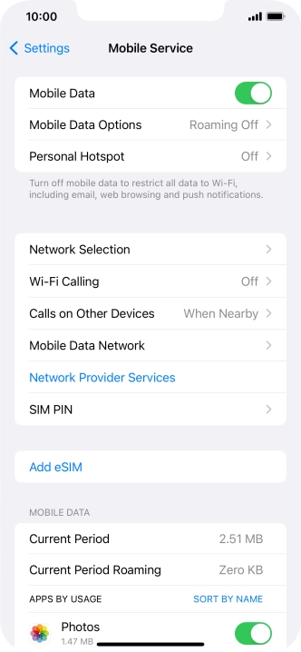 Press Network Selection.