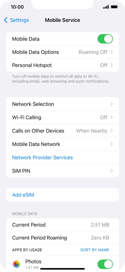 Press Network Selection.