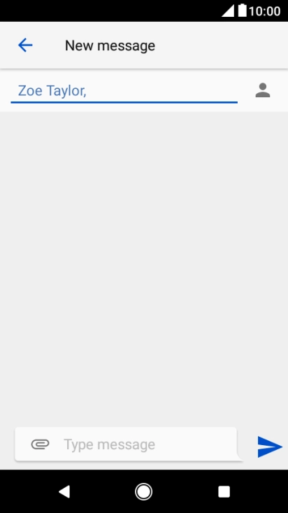 Press the text input field and write the text for your picture message.