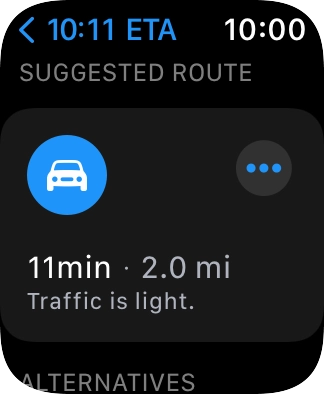Press the required route. Press the required route.