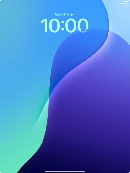 Slide your finger upwards starting from the bottom of the screen. Slide your finger upwards starting from the bottom of the screen.