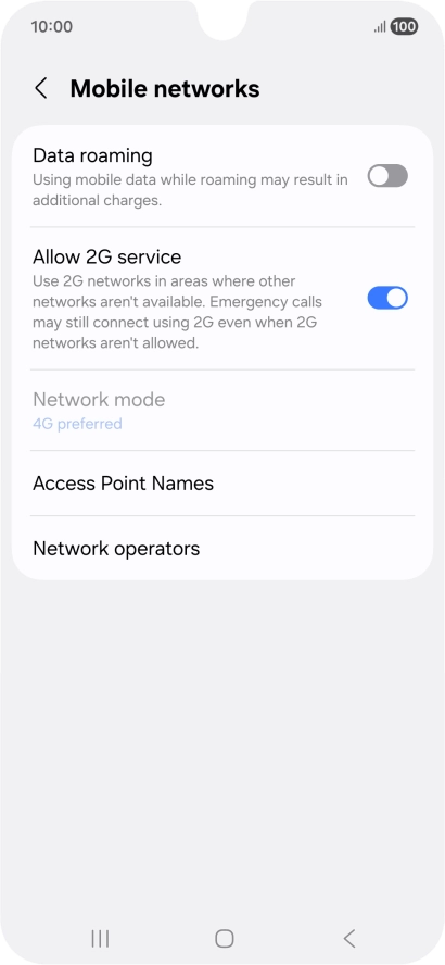 Press Access Point Names.
